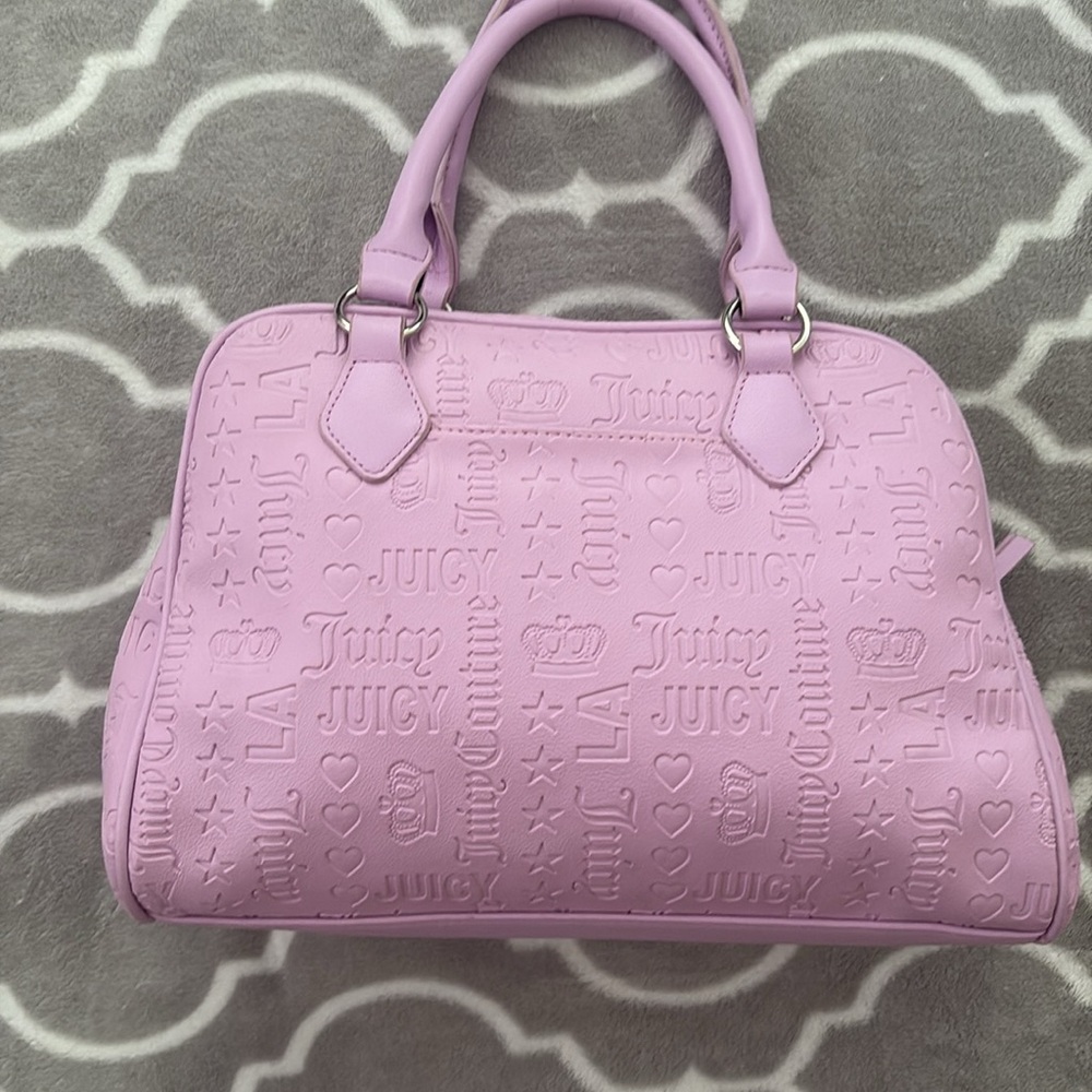 Juicy Couture Purple Satchel with Embossed Texture - Picture 5 of 9